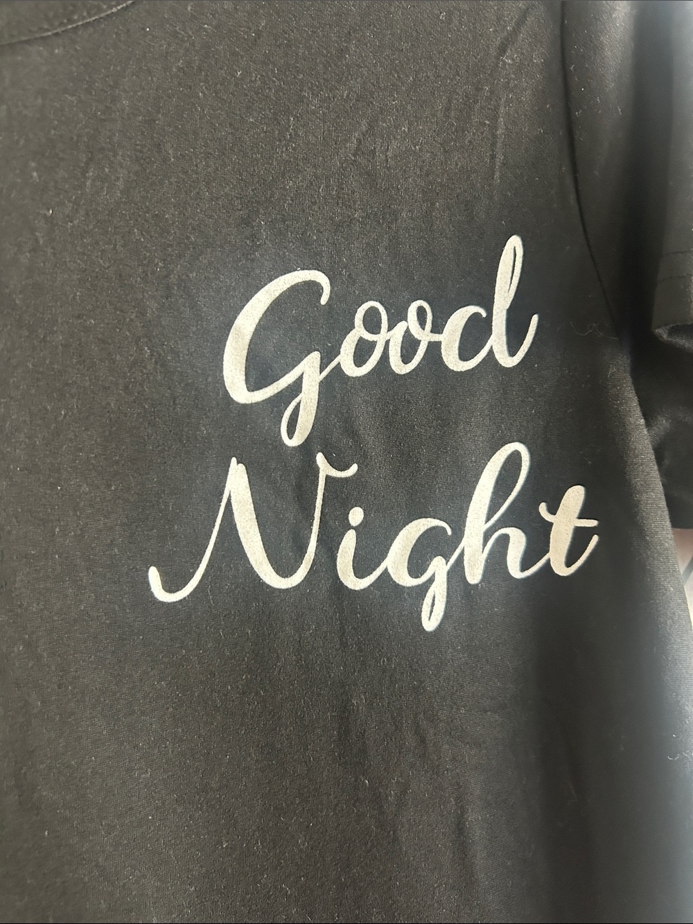 Good Night Women's Black Graphic Tee size small - Picture 2 of 3